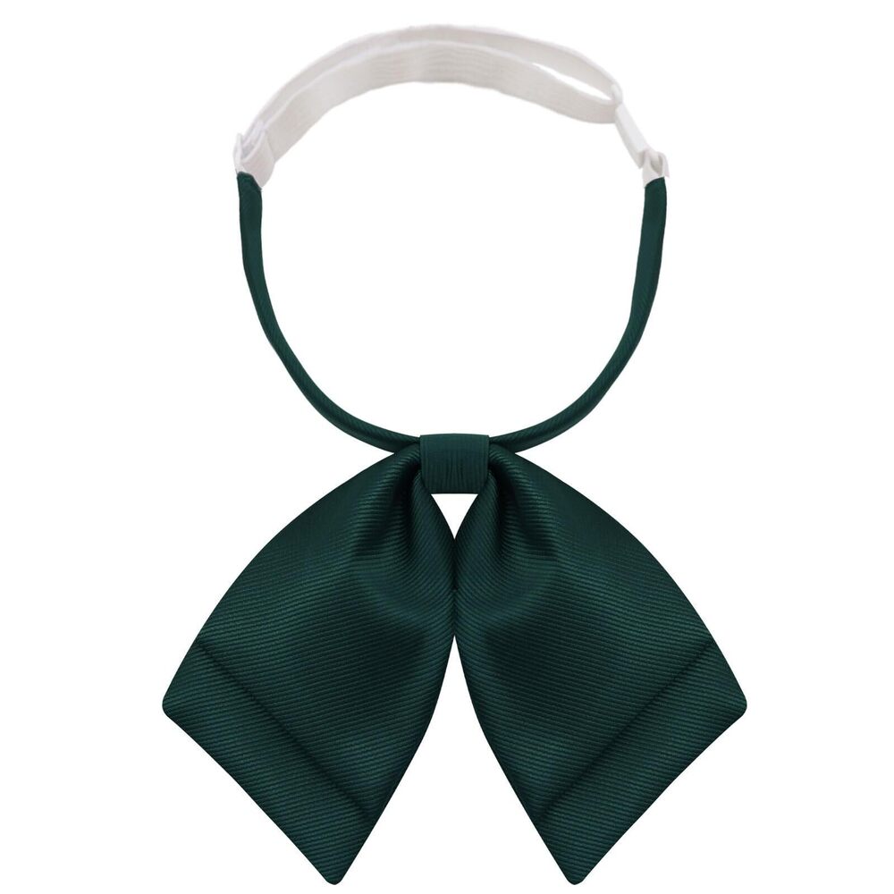 4290 Bow Tie Girl, Bow Tie Adjustable Pre-Tied Bowtie Solid Color Bowties